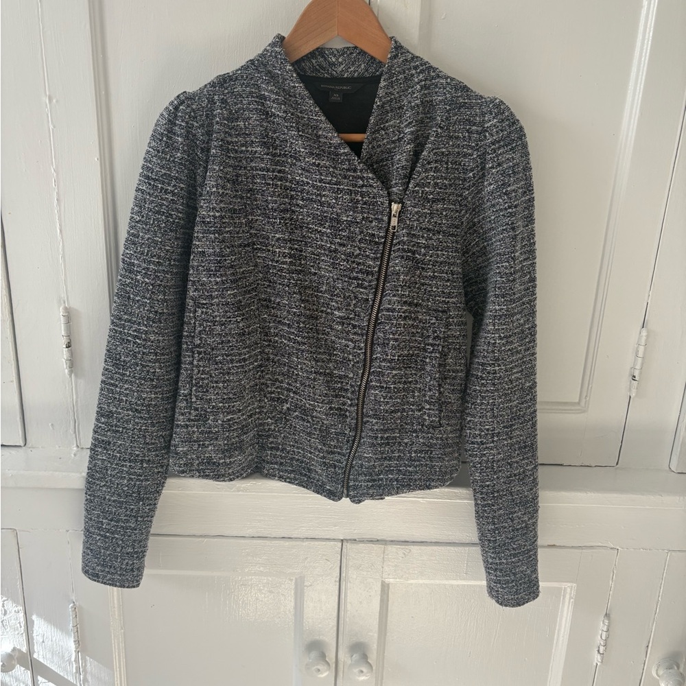 Banana Republic Charcoal Tweed Blazer